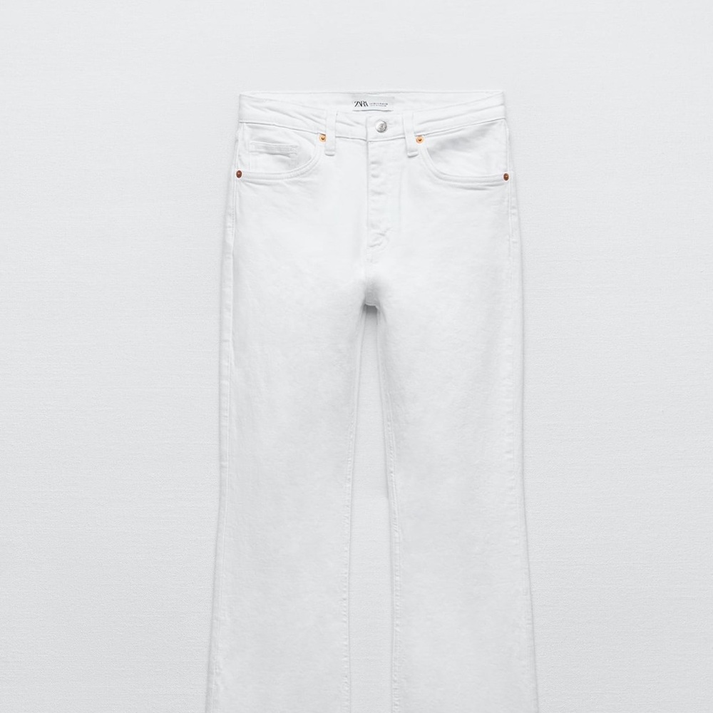 Zara mid rise trf cropped flare jeansNWT - Picture 1 of 4